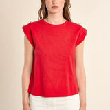 Molly Bracken Knitted Red Tee