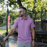 Burlebo Performance Polo - American Flag Print