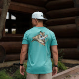 Burlebo Short Sleeve Tee - Pintail Triangle Duck - Cyan