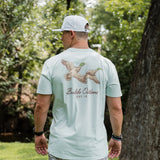 Burlebo Short Sleeve Tee - Flying Mallards - Sky Blue