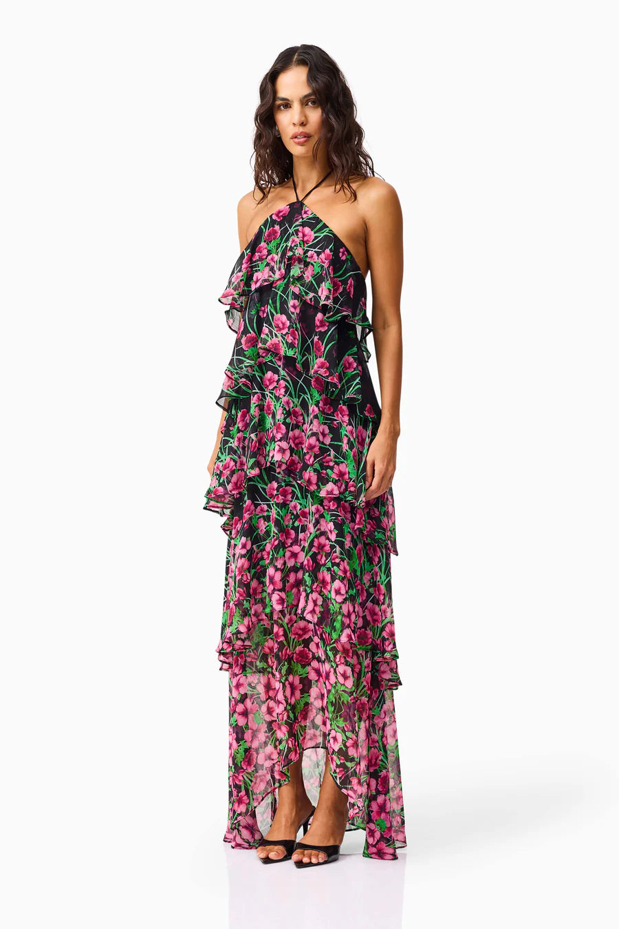 elliatt halter dress ELLIATT Myra Mini Halter Dress in Black