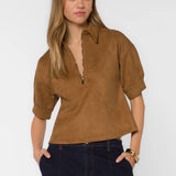 Velvet Hearts Elvie Suede Top