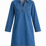 Velvet Hearts Denim Emerie Long Sleeve Dress