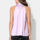 Adelyn Rae Josie Hi Low Halter Printed Top