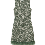 Adelyn Rae Daniel Faux Feather Hem Mini Dress