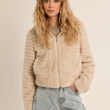 Molly Bracken Faux Fur Zip-Up Jacket