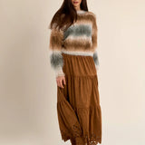 Molly Bracken Fluffy Striped Sweater