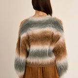 Molly Bracken Fluffy Striped Sweater