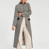 Vilagallo Gingham Wool Coat