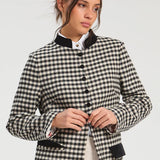 Vilagallo Gingham Wool Coat