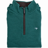 Fins and Feathers Quarter Zip with Suede Trim