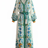 Farm Rio Flora Tile Maxi Dress