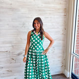Pinch Gingham Flare Midi Dress