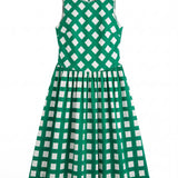 Pinch Gingham Flare Midi Dress