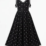 En Saison Polka Dot Midi Dress