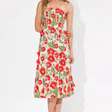 Adelyn Rae Ivy 3D Floral Midi Dress