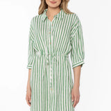 Velvet Heart Jenneva Green Stripe Dress