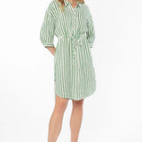 Velvet Heart Jenneva Green Stripe Dress
