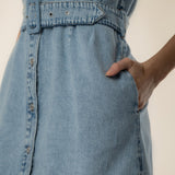KUT From The Kloth Eileen Halter Denim Dress