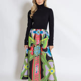 House of MBR Keaton Mixed Media Turtle Neck Dress