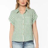 Velvet Heart Kirsty Green Stripe Shirt