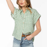 Velvet Heart Kirsty Green Stripe Shirt