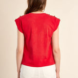 Molly Bracken Knitted Red Tee