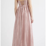Lulus Matty Ruched Metallic Dress
