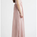 Lulus Matty Ruched Metallic Dress