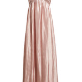 Lulus Matty Ruched Metallic Dress