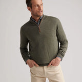 Peter Millar Autumn Crest Suede Trim Quarter-Zip