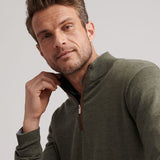 Peter Millar Autumn Crest Suede Trim Quarter-Zip
