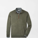 Peter Millar Autumn Crest Suede Trim Quarter-Zip
