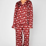Show Me Your MUMU Red Wine PJ Set
