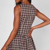 Show Me Your MUMU Saddle Plaid Mini Dress