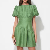 Adelyn Rae Maren Asymmetric Waistband Mini Dress