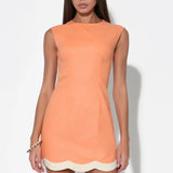 Adelyn Rae Melody Scalloped Hem Sheath Dress