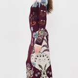 Farm Rio Millena Knit Midi Dress