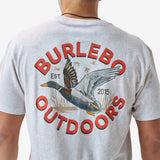 Burlebo Short Sleeve Tee - Old School Duck Hunt - Heather Oatmeal