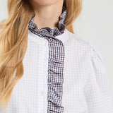 Vilagallo Mini Plaid Shirt with Bow