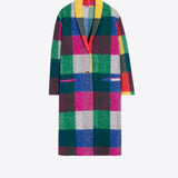 Vilagallo Multicolored Gingham Coat