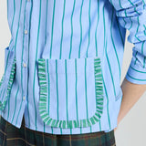 Vilagallo Ruffled Pocket Shirt