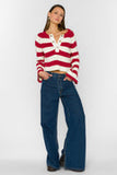 Velvet Heart Sapphire Red Stripe Sweater