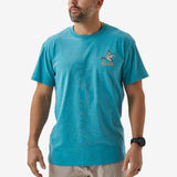 Burlebo Short Sleeve Tee - Pintail Triangle Duck - Cyan