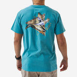Burlebo Short Sleeve Tee - Pintail Triangle Duck - Cyan