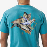 Burlebo Short Sleeve Tee - Pintail Triangle Duck - Cyan