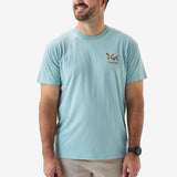 Burlebo Short Sleeve Tee - Flying Mallards - Sky Blue