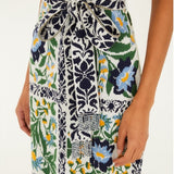 Farm Rio Black Manoela Belted Knit Midi Dress