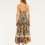 Farm Rio Off-White Tropi Embroidered Maxi Dress