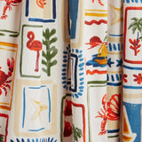 Moon River Postcard Print Cotton Midi Dress